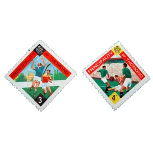 تمبر یادگاری مدل فوتبال کد bc-1383 مجموعه 2 عددی