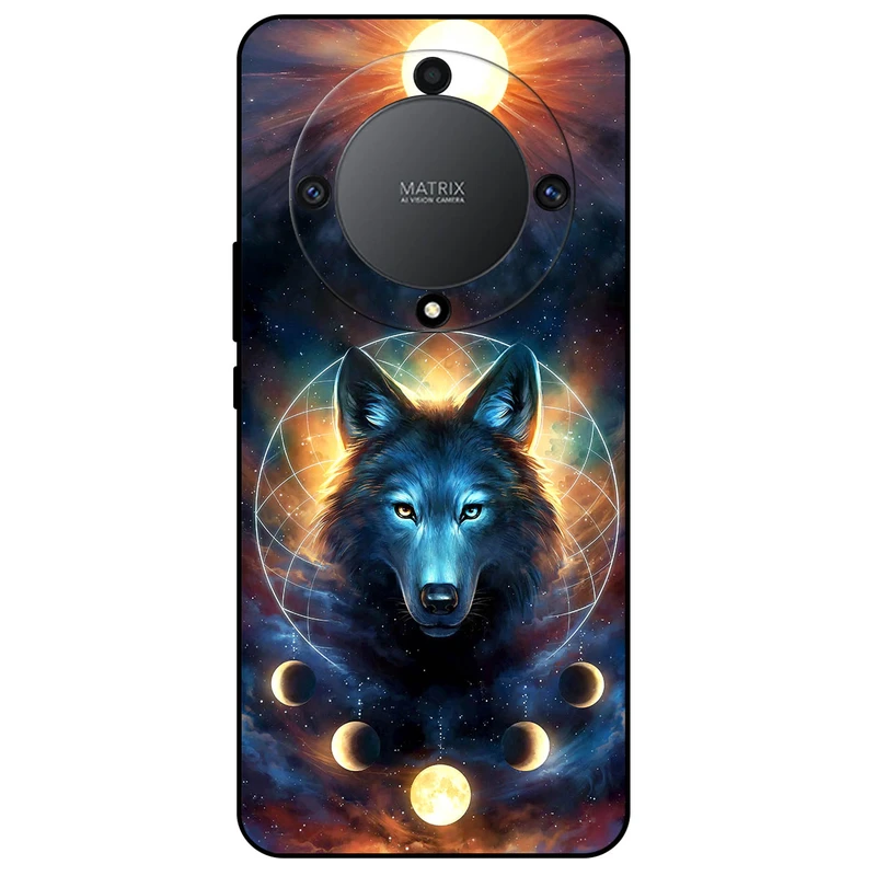 کاور مگافون طرح گرگ و ماه مدل 8006 مناسب برای گوشی موبایل آنر Magic 5 Lite      