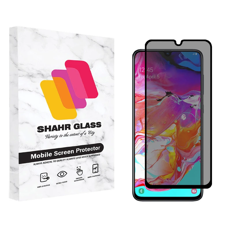 محافظ صفحه نمایش حریم شخصی شهر گلس مدل PRV مناسب برای گوشی موبایل سامسونگ Galaxy A70