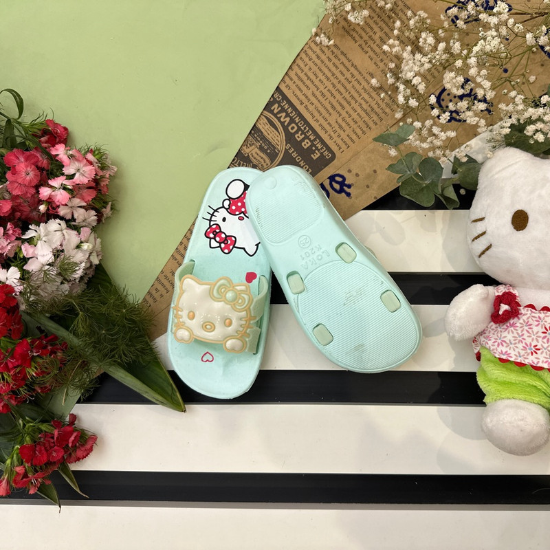 دمپایی دخترانه مدل هلوکیتی کد GR-003