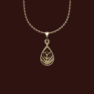 گردنبند طلا 18 عیار زنانه مدوپد مدل هندسی کد X2-1-1091