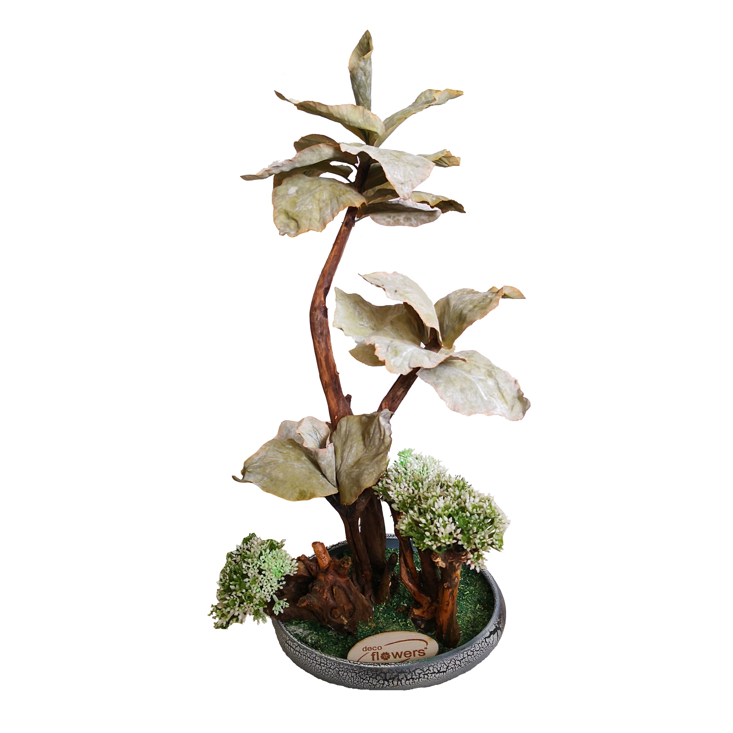 گلدان به همراه درختچه مصنوعی دکوفلاورز مدل trakya