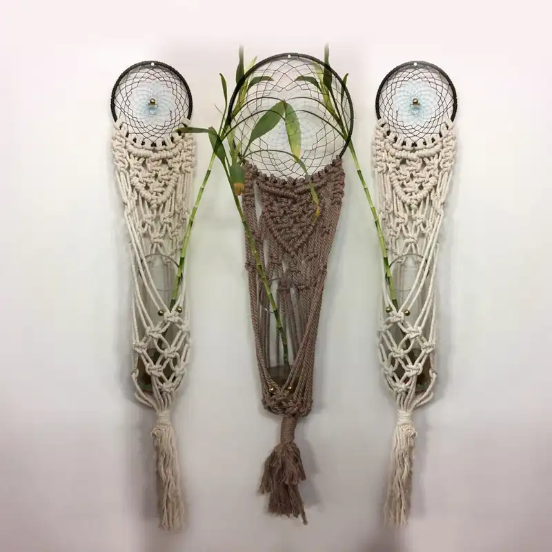 آویز گلدان بافتنی کد 25 مجموعه 3 عددی