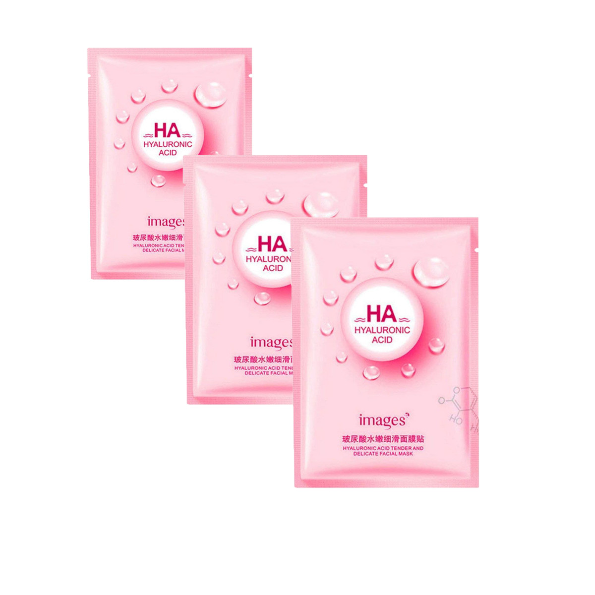 ماسک صورت ایمجز مدل HYALURONIC ACID وزن 25 گرم بسته 3 عددی