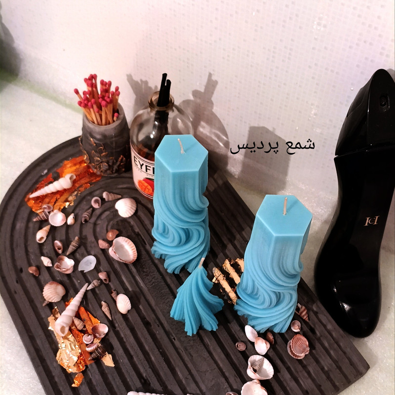 شمع طرح استوانه مدل گلاریس بسته 3 عددی شمع طرح استوانه مدل گلاریس بسته 3 عددی