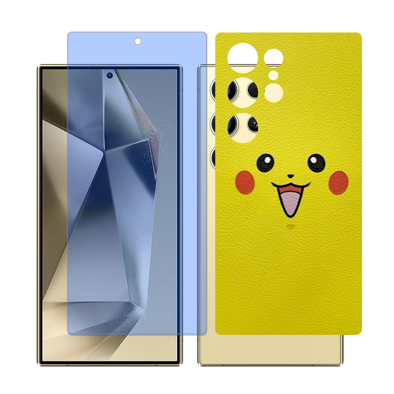 محافظ صفحه نمایش بلو کات گلس مدل Together مناسب برای گوشی موبایل سامسونگ Galaxy S22 Ultra به همراه برچسب پوششی پشت گوشی