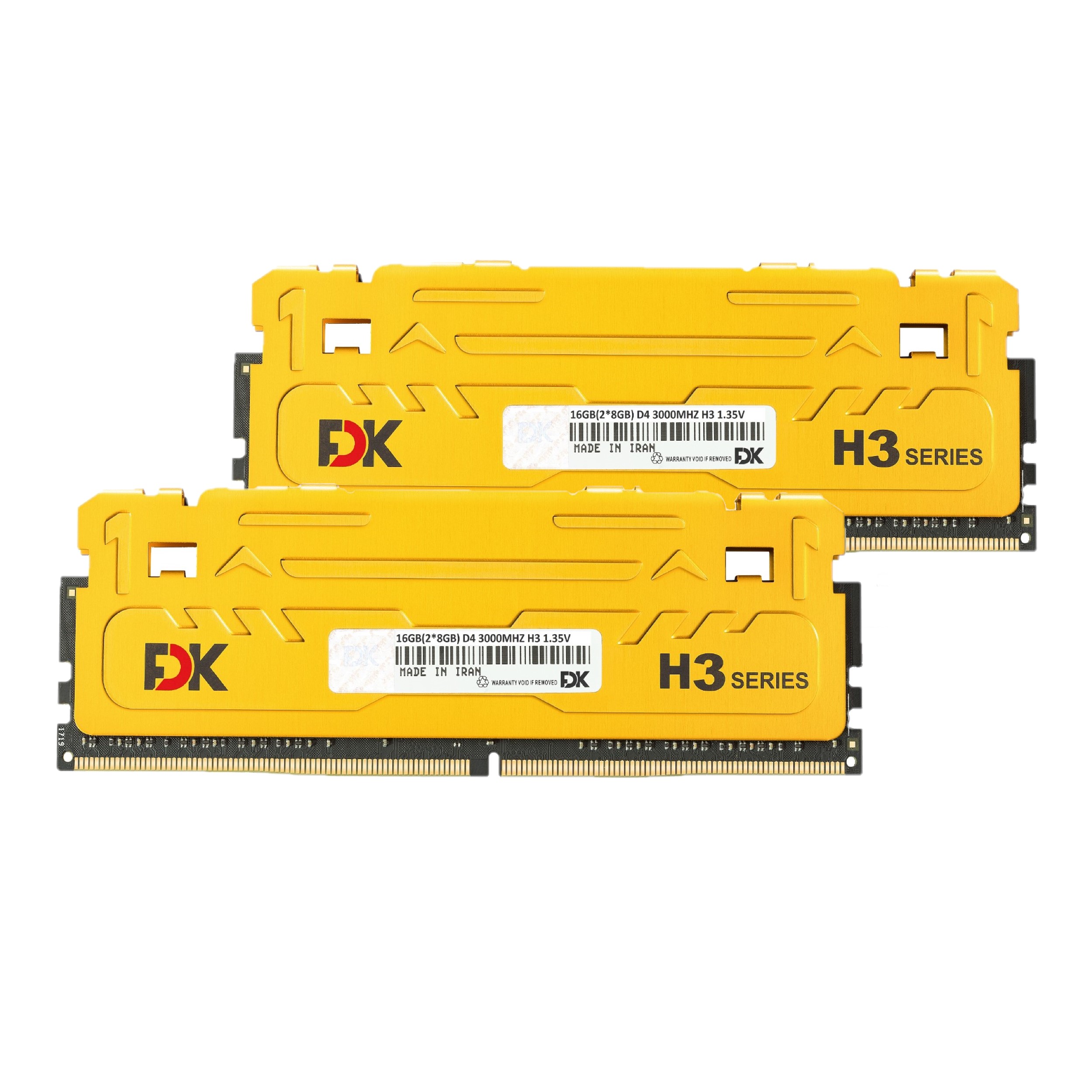 رم دسکتاپ DDR4 دو کاناله 3000 مگاهرتز CL15 فدک مدل H3 ظرفیت 16 گیگابایت