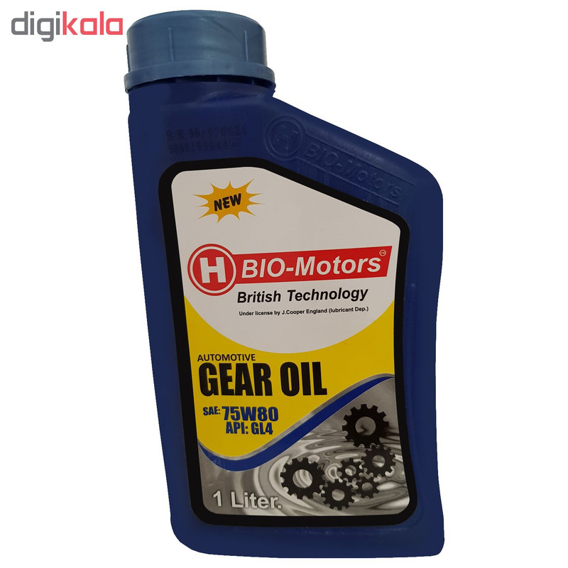 روغن گیربکس خودرو بیو-موتورز مدل GL4 حجم 1لیتری 75W-80 بسته 5 عددی