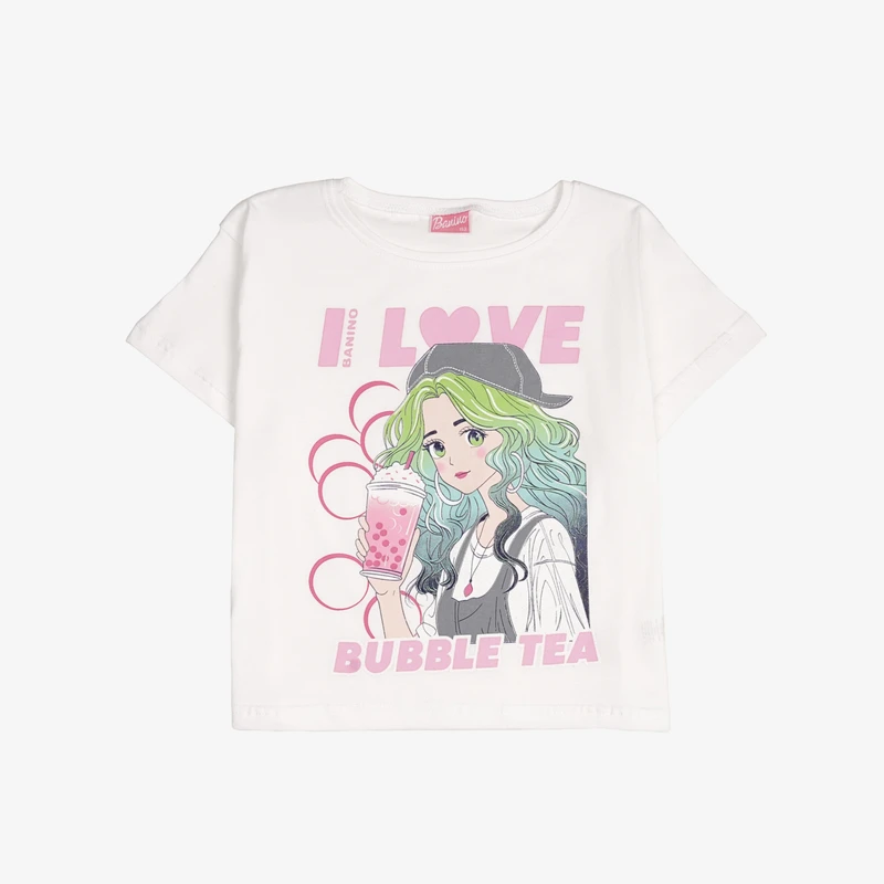 تیشرت دخترانه مدل BUBBLE TEA