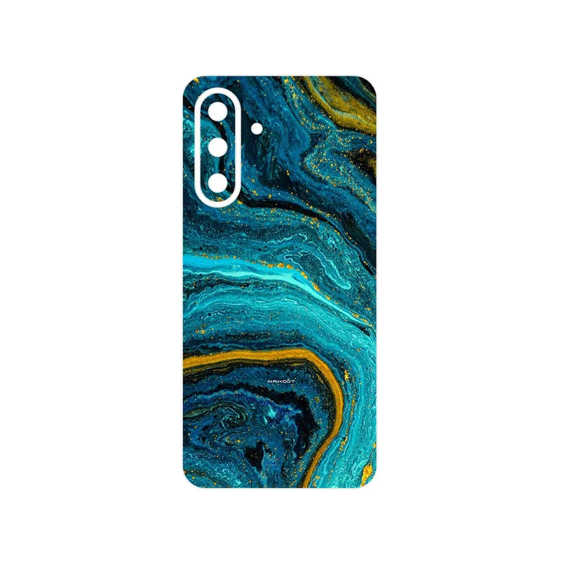 برچسب پوششی ماهوت مدل Turquoise marblewith golden streaks مناسب برای گوشی موبایل سامسونگ Galaxy A36