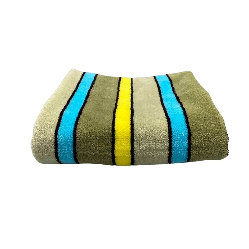 عکس شماره 3 : حوله دست و صورت ماندگار مدل راه راه سایز 40x73 سانتی متر