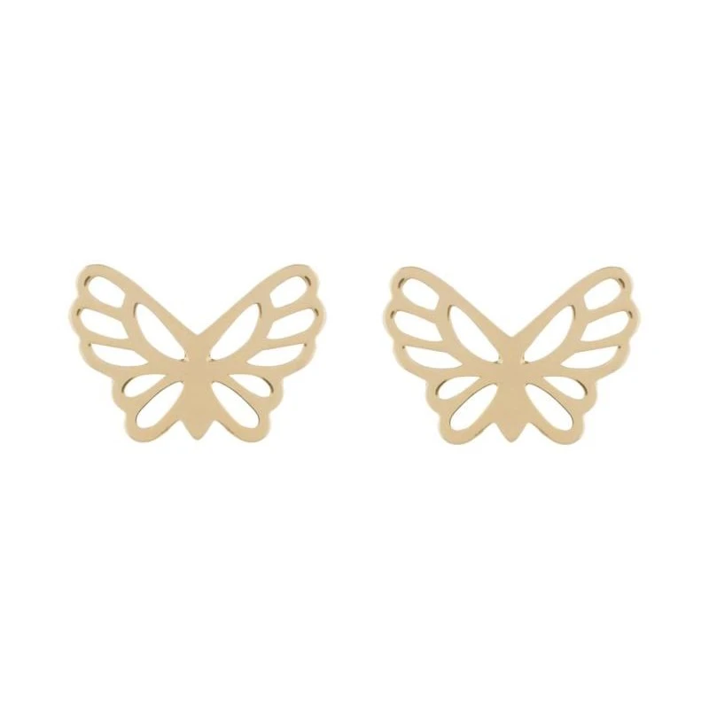 گوشواره طلا 18 عیار زنانه قیراط طرح پروانه کد GH5235