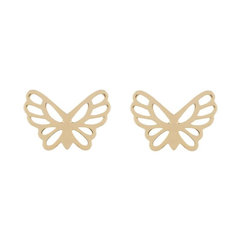 گوشواره طلا 18 عیار زنانه قیراط طرح پروانه کد GH5235