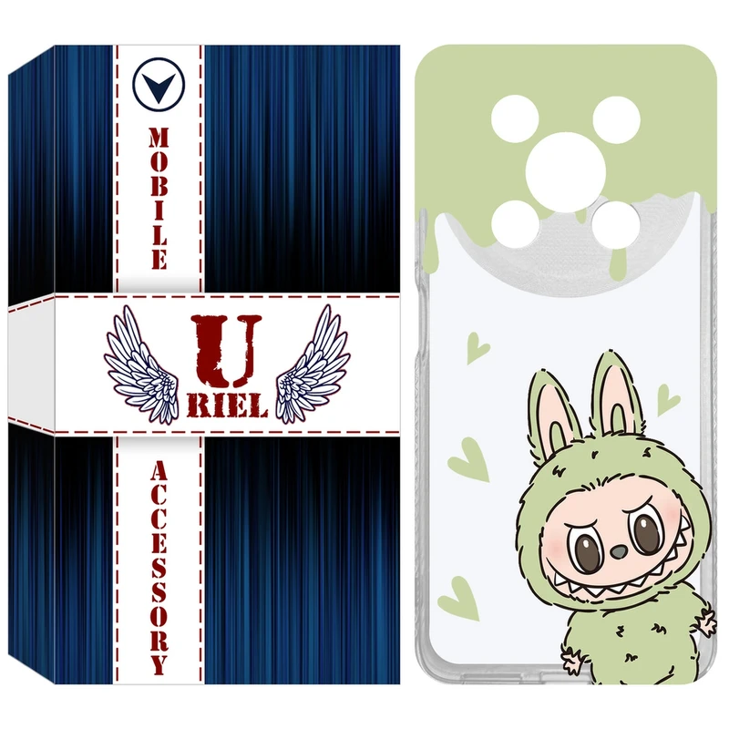 کاور یوریل مدل Clear کد 132 طرح لبوبو Labubu مناسب برای گوشی موبایل وکال V2 / V2 Lite