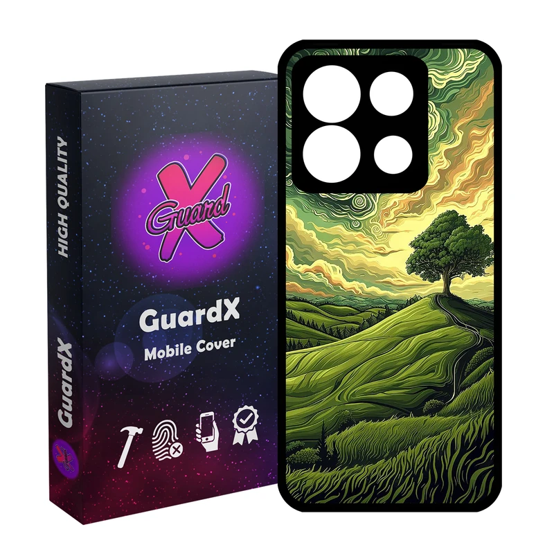 کاور گارد ایکس طرح دشت سبز مدل  Glass10790 مناسب برای گوشی موبایل شیائومی Poco X6 5G / Note 13 Pro 5G