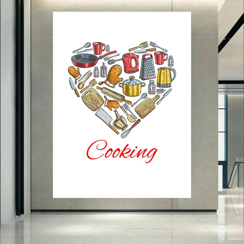  پوستر طرح هنر آشپزی مدل قلب آشپزخانه کد AR3058383