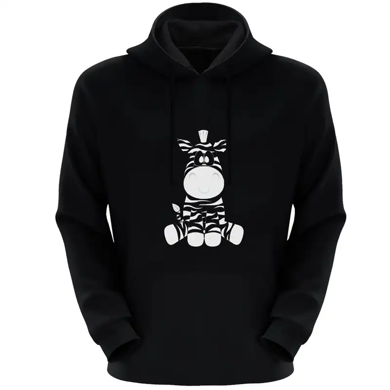 هودی زنانه مدل گورخر X504 رنگ مشکی