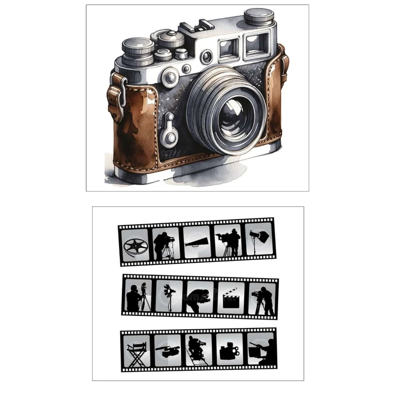 استیکر لپ تاپ و تبلت طرح فیلم و دوربین عکاسی کد 1309 بسته 2 عددی