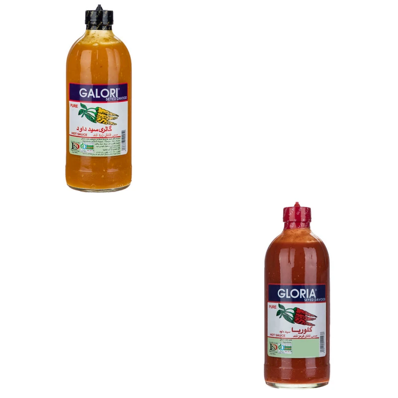 سس فلفل تند زرد و قرمز گالری سید داود - 474 میلی لیتر مجموعه 2 عددی