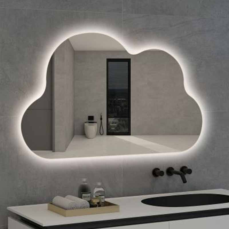 آینه سرویس بهداشتی الف مدل بک لایت طرح ابر کد BA-60-40