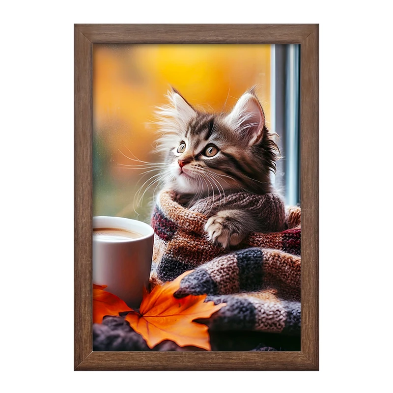 تابلو خندالو طرح گربه بامزه کد F5868