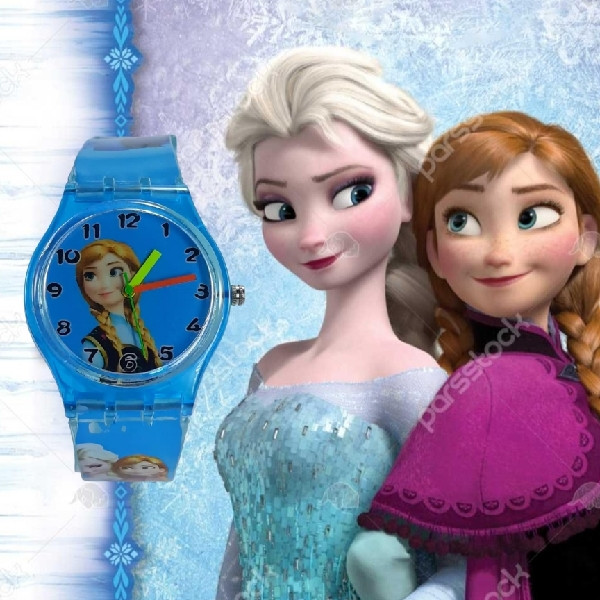 ساعت مچی عقربه ای دخترانه مدل Elsa Anna ساعت مچی عقربه ای دخترانه مدل Elsa Anna