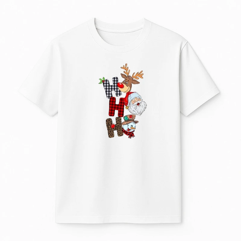 تی‌شرت آستین کوتاه پسرانه مدل گوزن کریسمس کد v7 