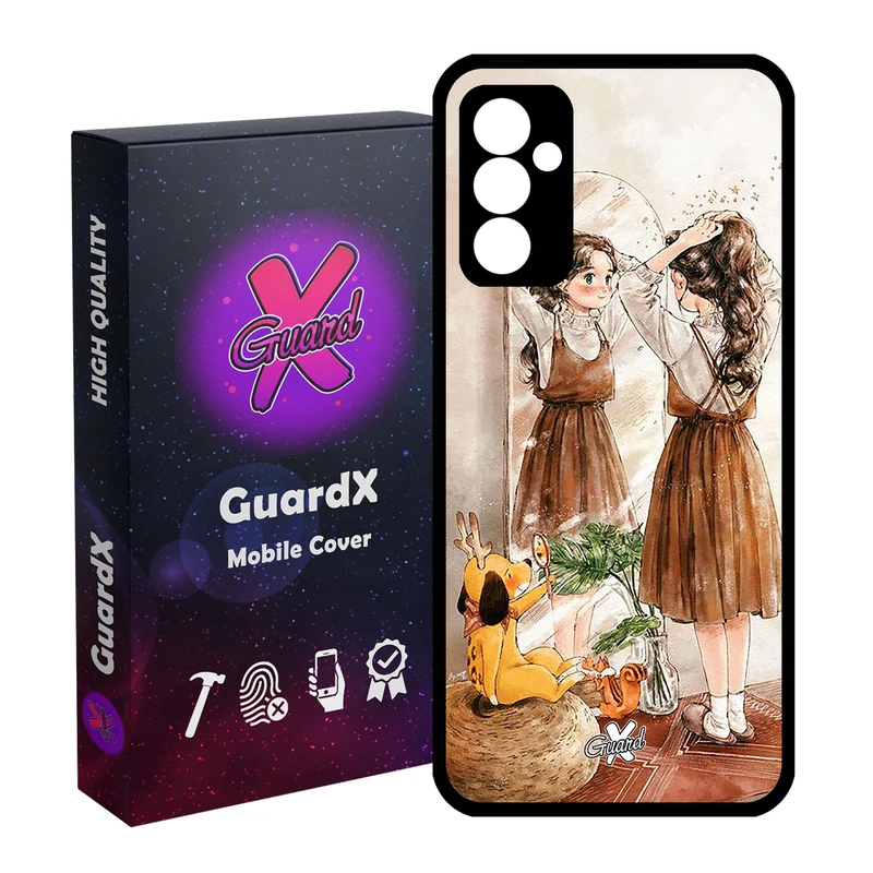 کاور گارد ایکس طرح Girl مدل Glass10306 مناسب برای گوشی موبایل سامسونگ Galaxy A55 / A55 5G