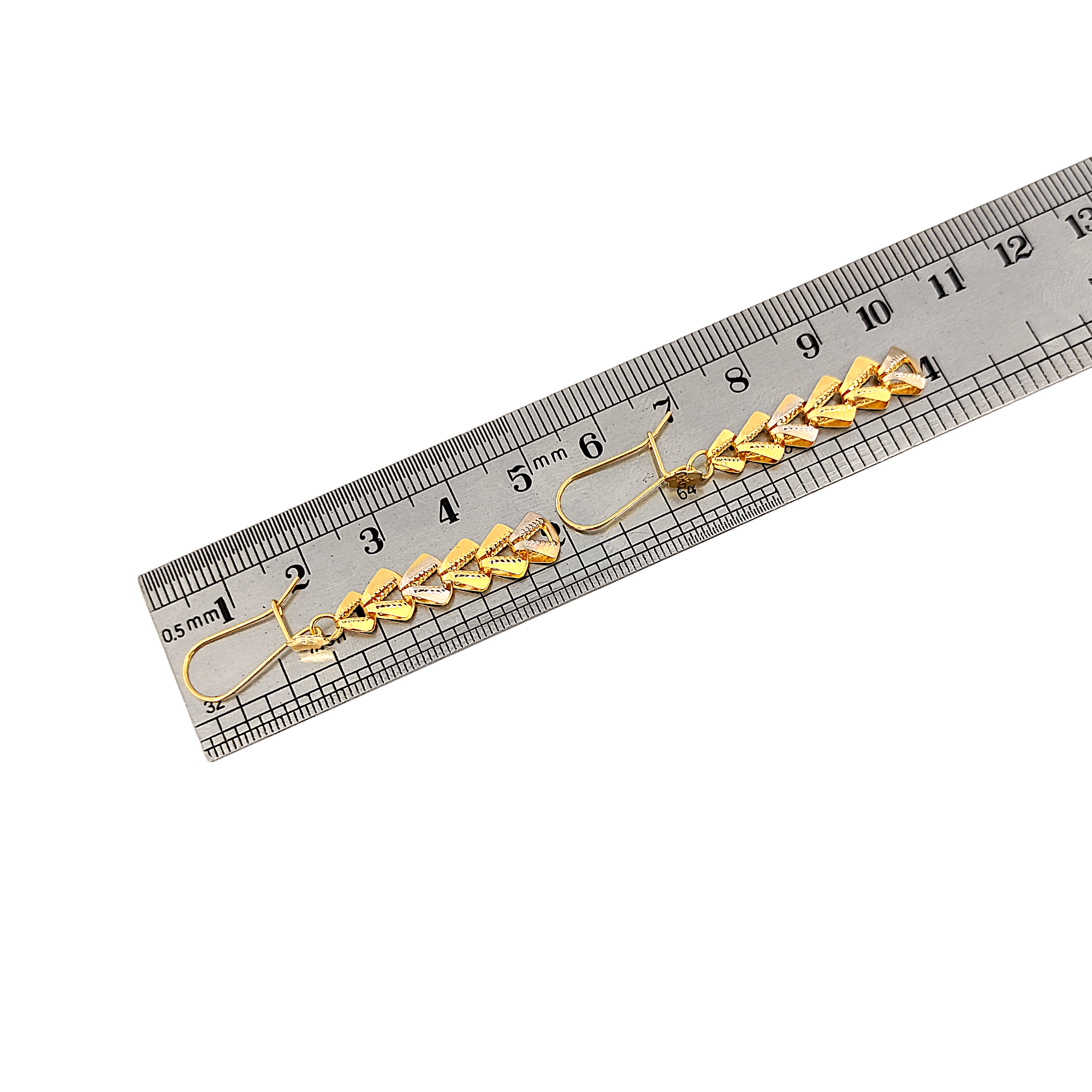 گوشواره طلا 18 عیار زنانه طلا و جواهرسازی افرا مدل لیزری ۱۵۰