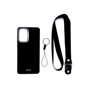 Leather design cover code KDOO72 suitable for Samsung Galaxy A72 mobile phone with neck and finger strap