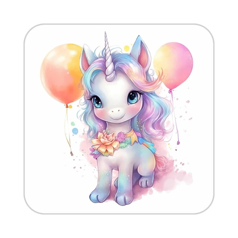 زیر لیوانی کاکتی طرح اسب تک شاخ و یونیکورن مدل mp32896