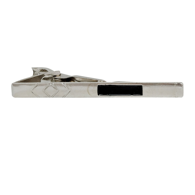 ست دکمه سردست و گیره کراوات مردانه سیی مدل 0011 کد 1008.11