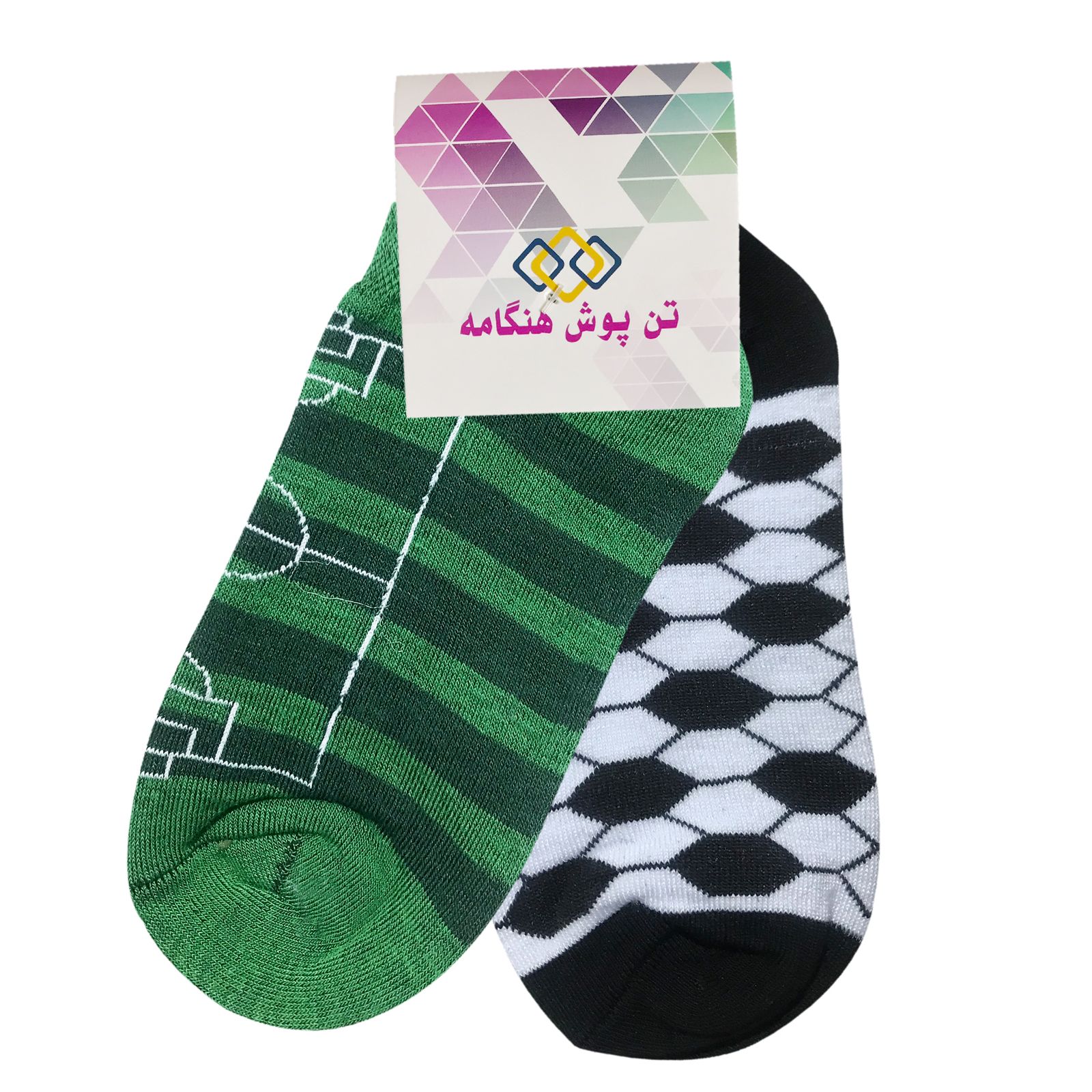 جوراب پسرانه تن پوش هنگامه مدل فوتبالی -  - 3