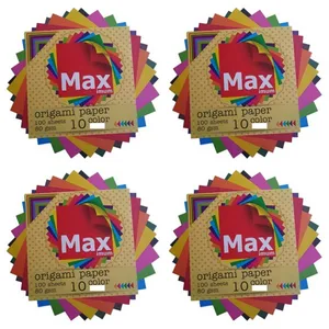 کاغذ اوریگامی مکث مدل رنگین کمان کد K1010 بسته 100 عددی مجموعه 4 عددی