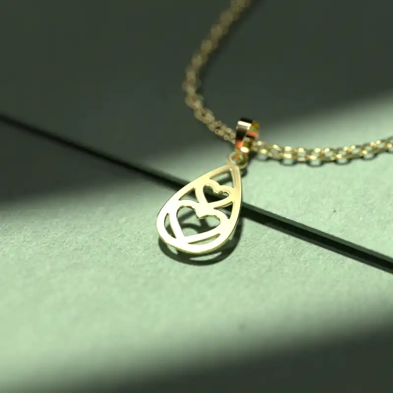 گردنبند طلا 18 عیار زنانه مدوپد مدل لوزی اسلیمی کد CA10240