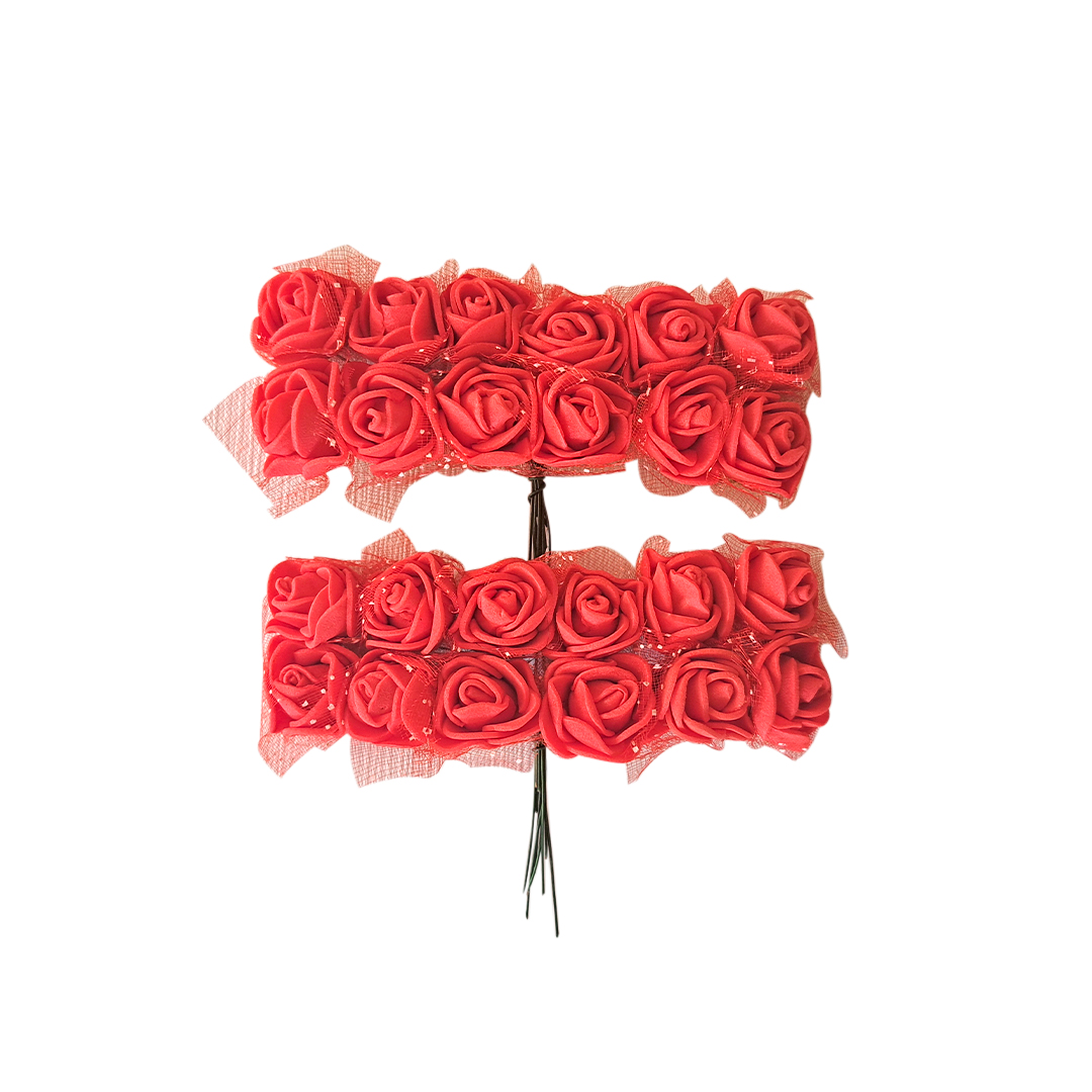 گل مصنوعی مدل گل فومی توردار بسته 24 عددی