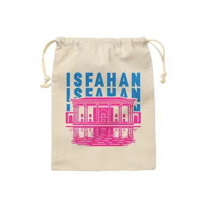 کیسه نان و سبزی ترمه طراحان ایده مدل نماد چهل ستون اصفهان کد map0051 - S سایز 19x19 سانتی متر