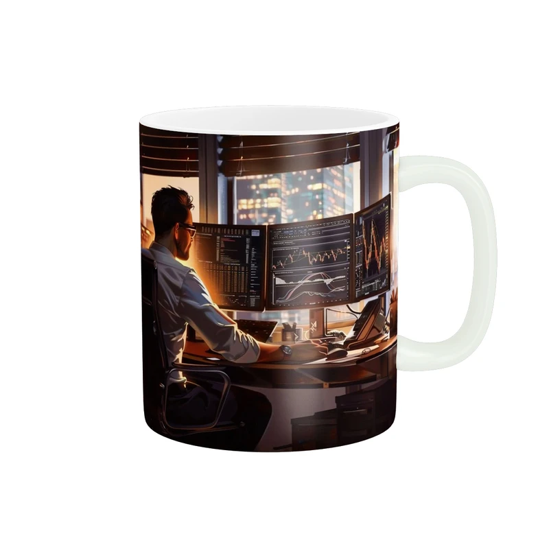 ماگ پادآفرین مدل ترید بورس بازارمالی تریدر کد p2943