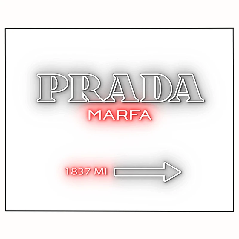 پوستر مدل  تابلو نئون پرادا