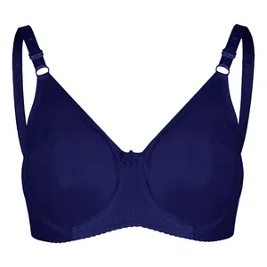 سوتین زنانه بالکنی لعیا مدل نخ پنبه پرسی فنردار