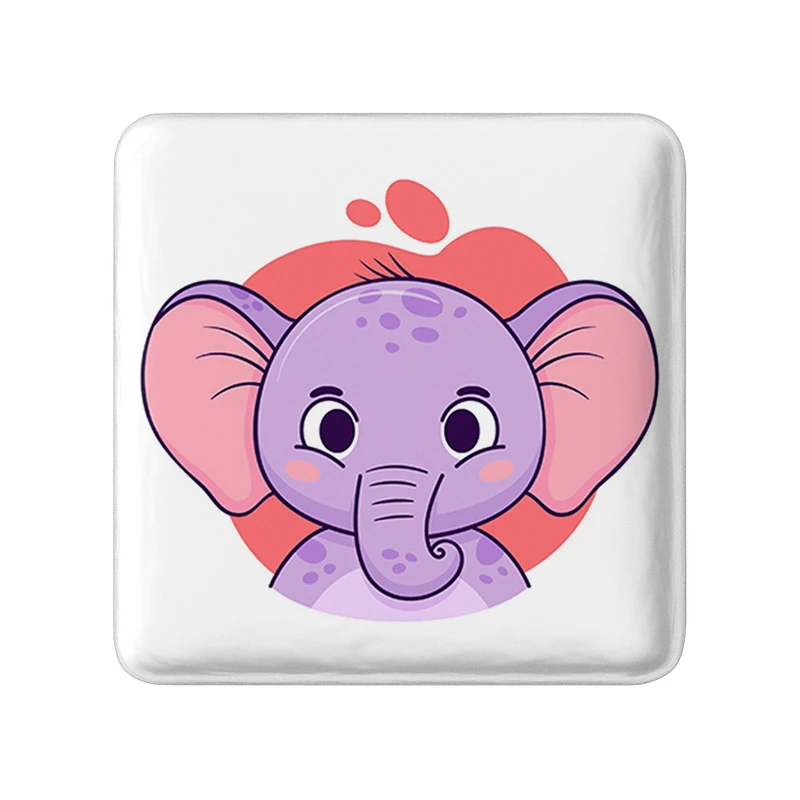 مگنت خندالو طرح فیل حیوانات بامزه مدل مربعی کد 37154