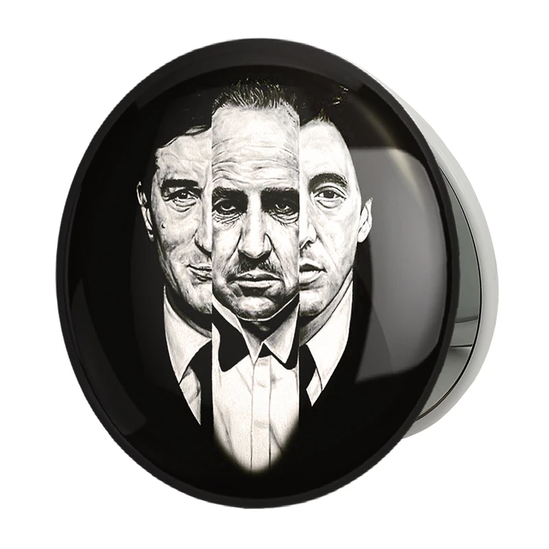 آینه جیبی خندالو طرح پدرخوانده The Godfather مدل تاشو کد 10151 