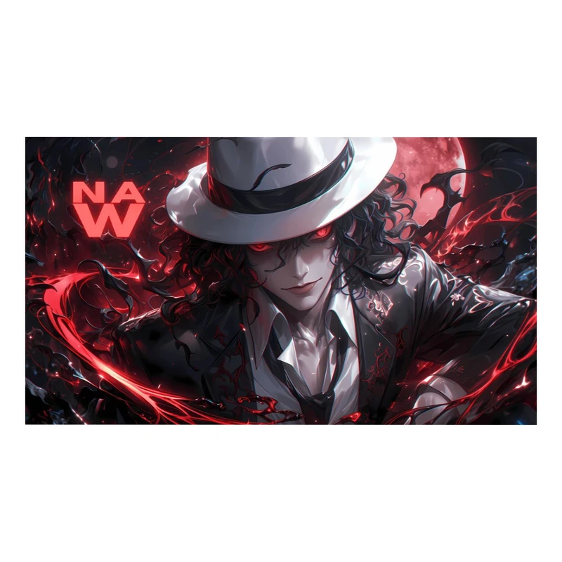 استیکر لپ تاپ و موبایل مدل انیمه طرح شیطان کش موزان کیبوتسوجی demon slayer Muzan Kibutsuji کد 815