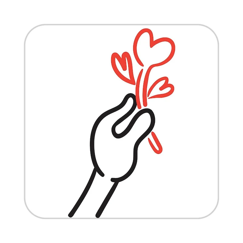 زیر لیوانی کاکتی طرح عاشقانه مدل mp38789