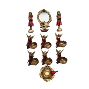 مجموعه ظروف هفت سین 10 پارچه طرح فرشته کد 375