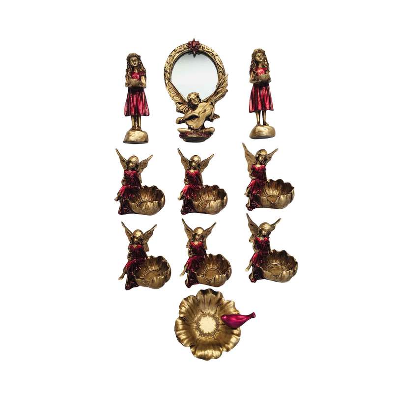 مجموعه ظروف هفت سین 10 پارچه طرح فرشته کد 375