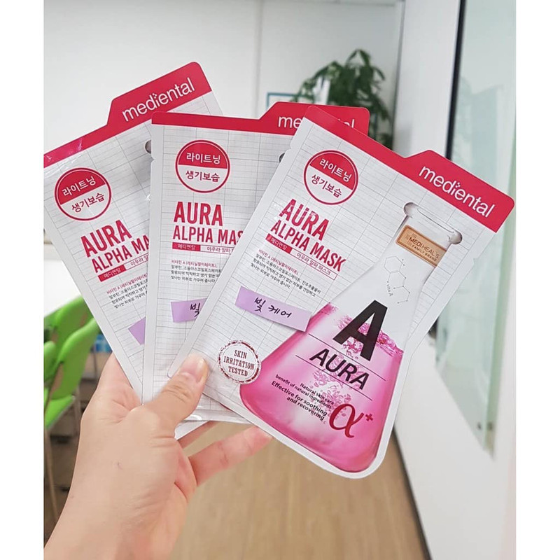 ماسک صورت مدی هیلز مدل MEDIENTAL AURA ALPHA PLUS وزن 25 گرم بسته 5 عددی