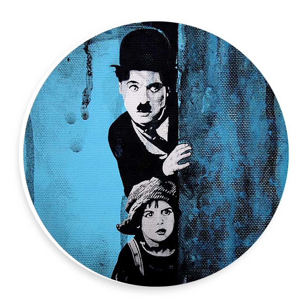   دیوارکوب طرح چارلی چاپلین و پسر بچه مدل wtb860