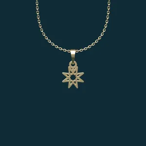 گردنبند طلا 18 عیار زنانه مدوپد مدل هندسی کد BB2-1-1207