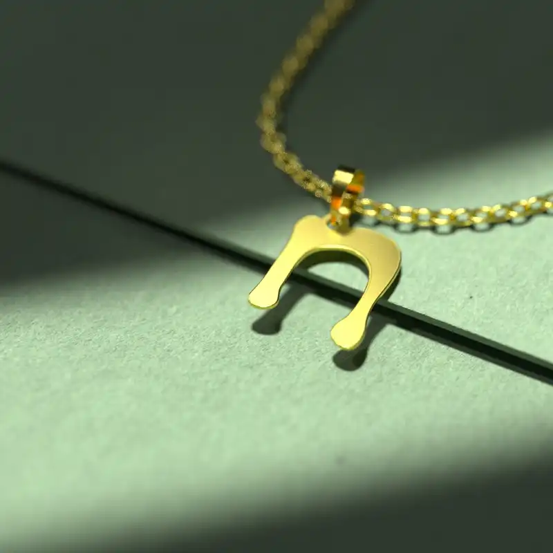 گردنبند طلا 18 عیار زنانه مدوپد مدل حرف N کد H3-1-1501